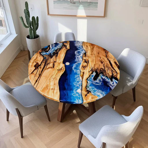 Home artistic epoxy round table waterfront home 512x512