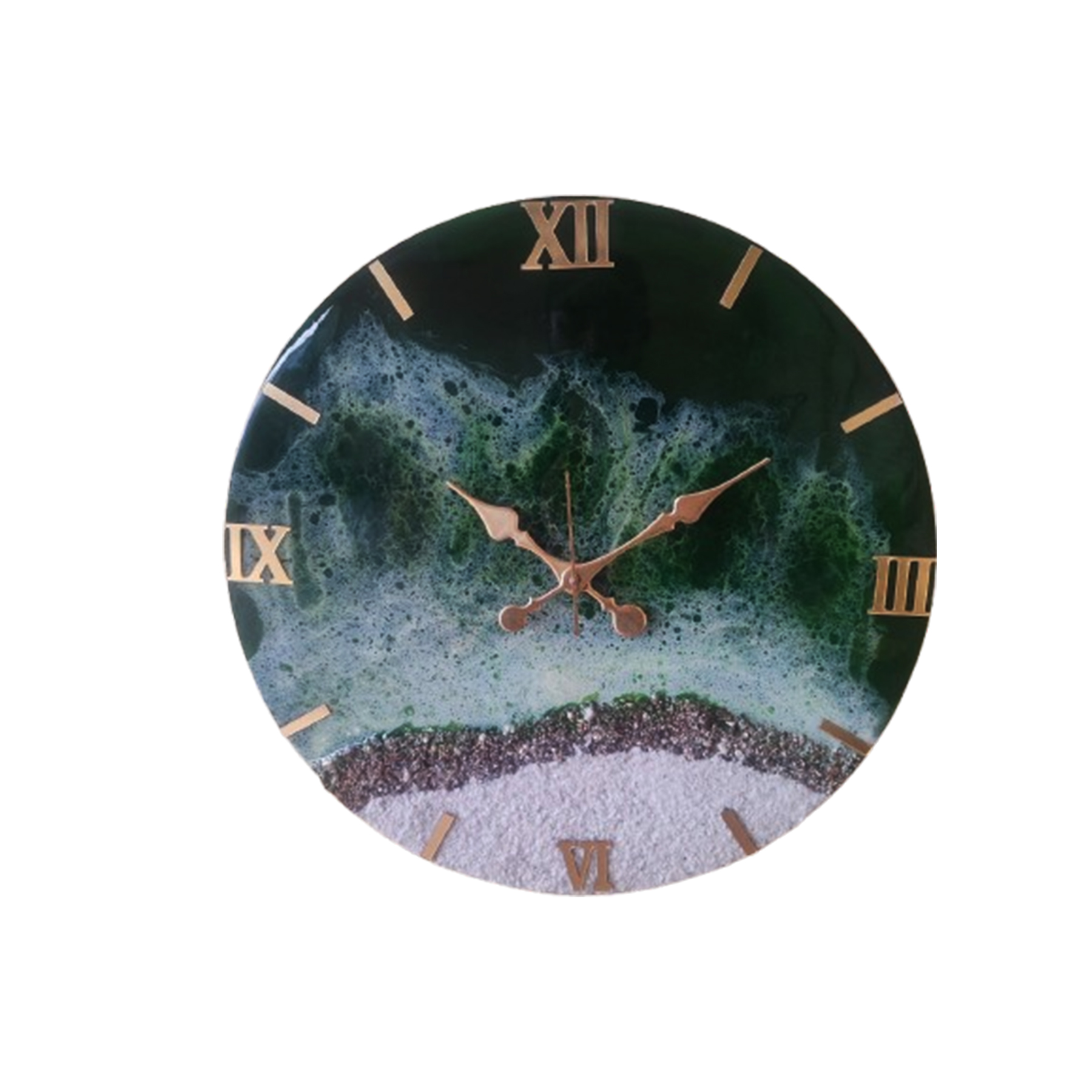 pure epoxy resin wall clock – crystal clear minimal pure epoxy resin wall clock – crystal clear minimal