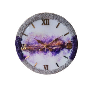 pure epoxy resin wall clock – crystal clear minimal