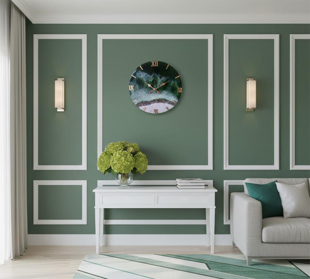 pure epoxy resin wall clock – crystal clear minimal pure epoxy resin wall clock – crystal clear minimal