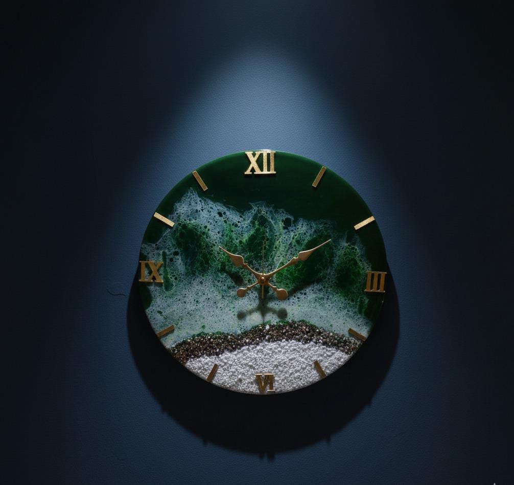 pure epoxy resin wall clock – crystal clear minimal pure epoxy resin wall clock – crystal clear minimal