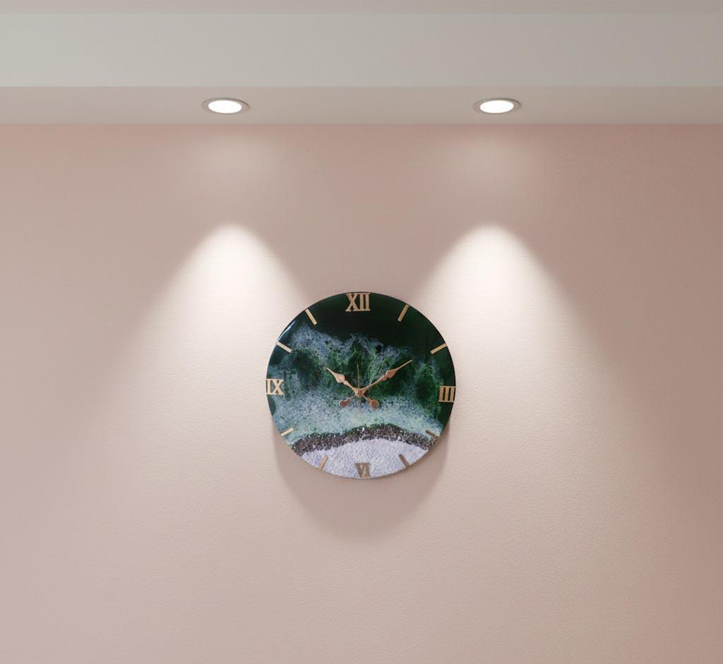 pure epoxy resin wall clock – crystal clear minimal pure epoxy resin wall clock – crystal clear minimal