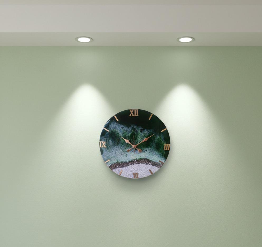 pure epoxy resin wall clock – crystal clear minimal pure epoxy resin wall clock – crystal clear minimal
