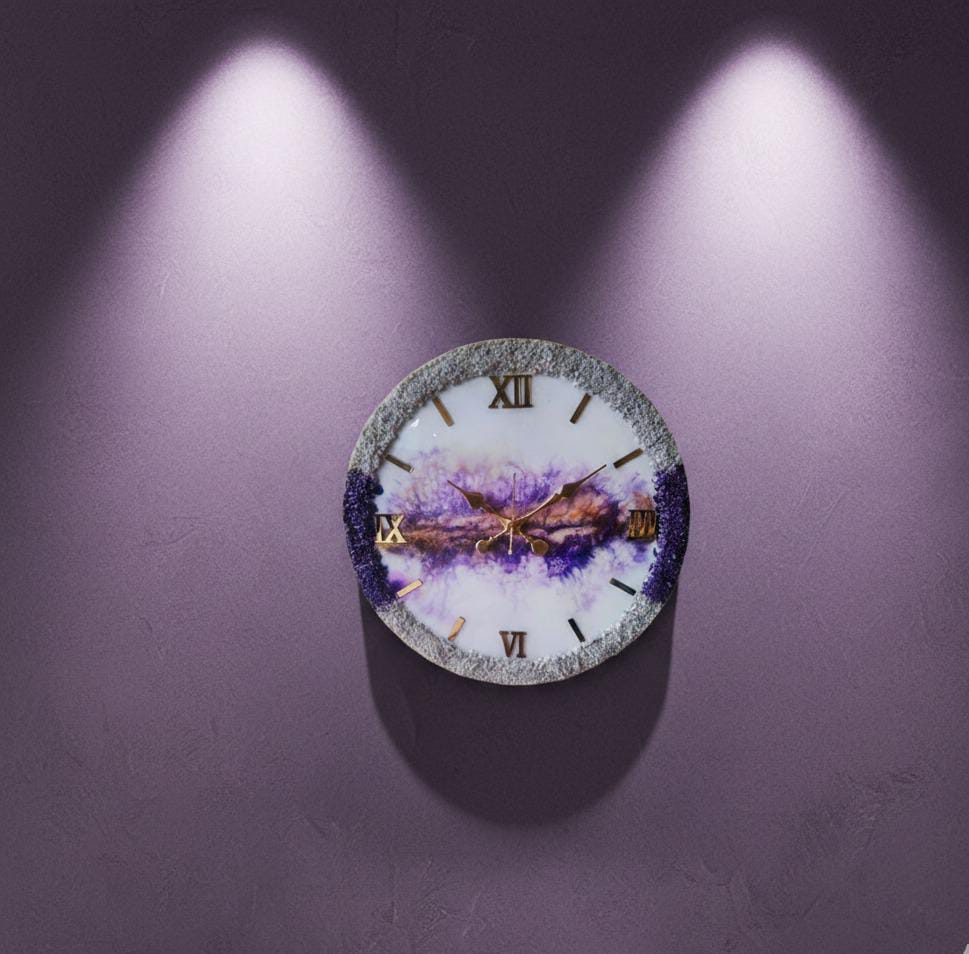 pure epoxy resin wall clock – crystal clear minimal pure epoxy resin wall clock – crystal clear minimal