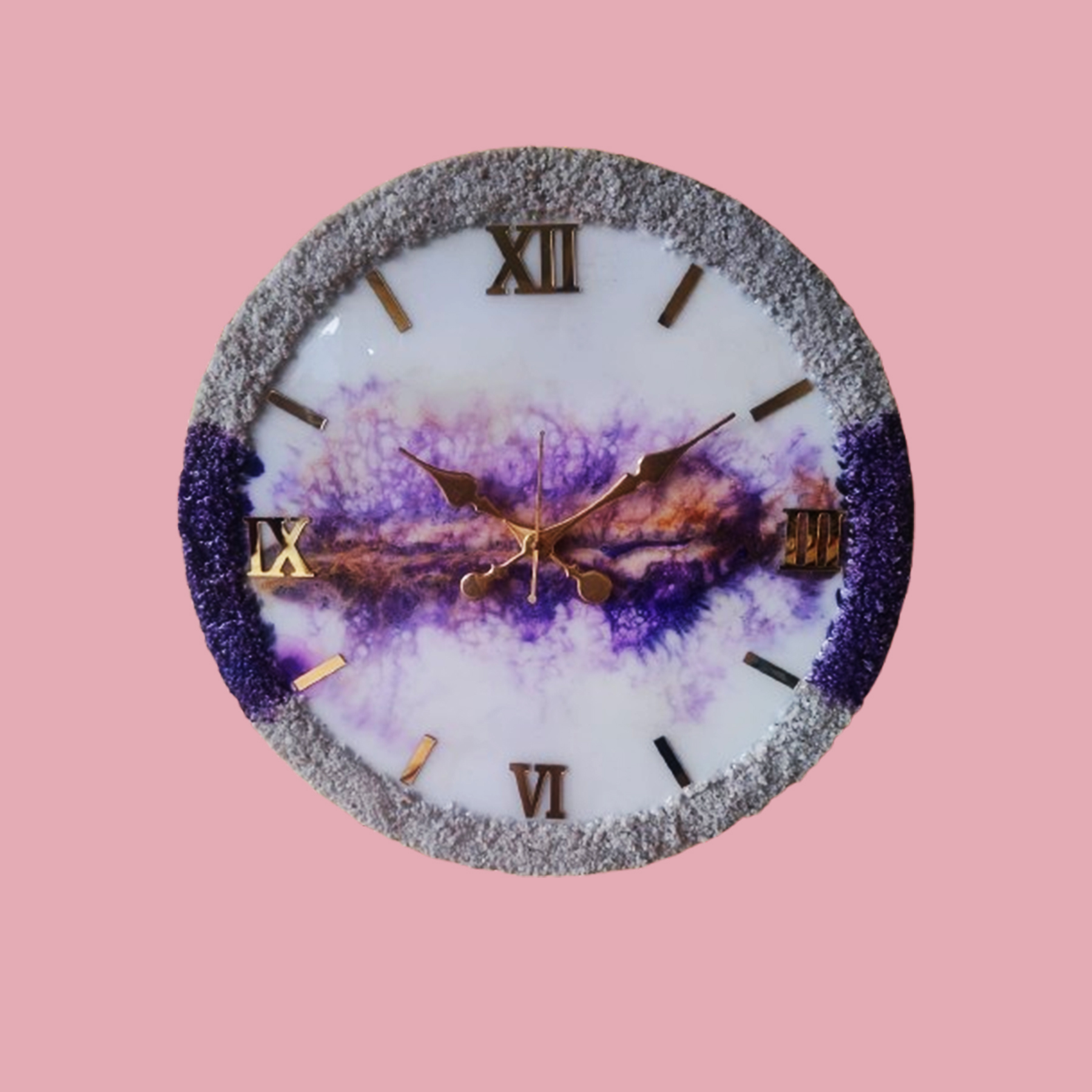 pure epoxy resin wall clock – crystal clear minimal pure epoxy resin wall clock – crystal clear minimal