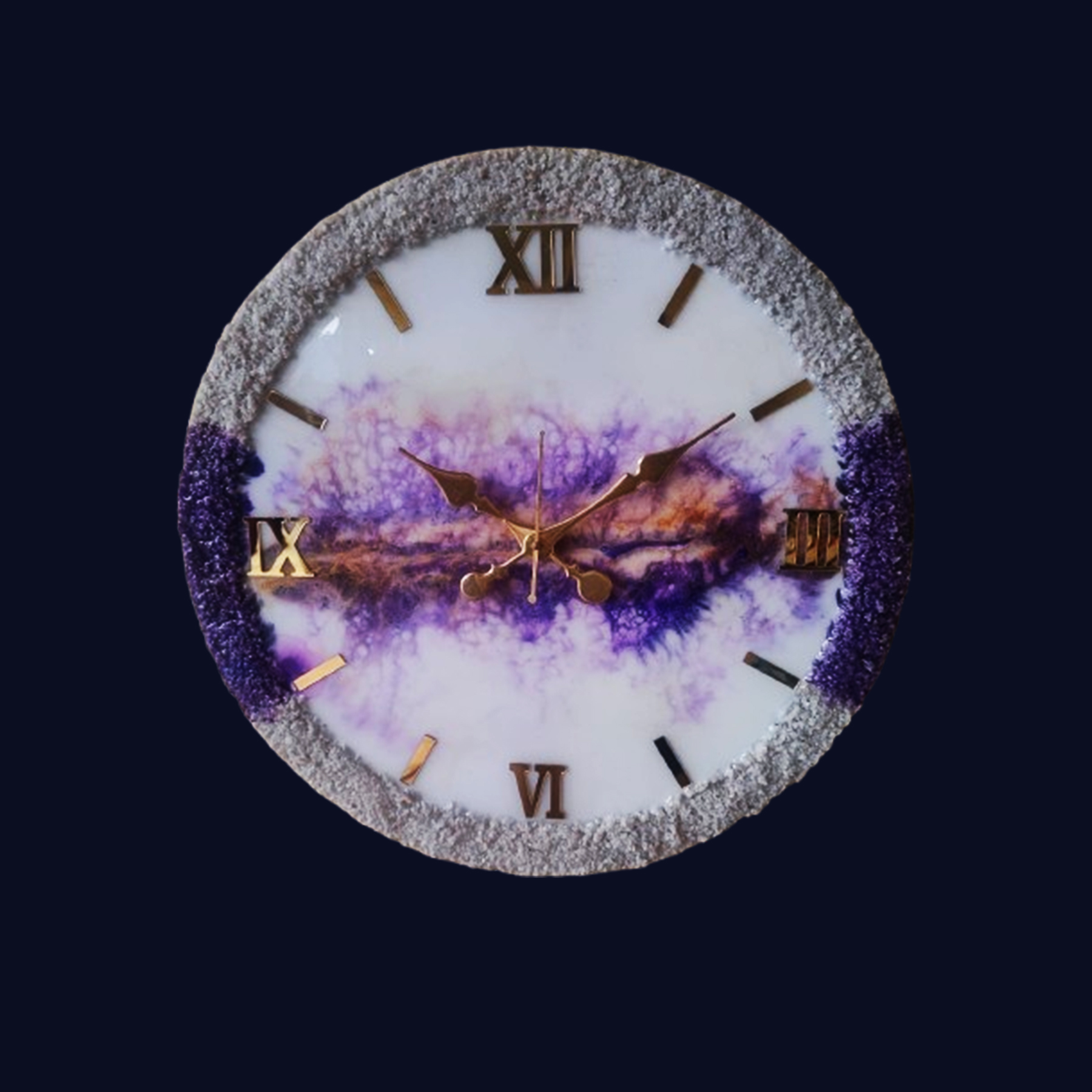 pure epoxy resin wall clock – crystal clear minimal pure epoxy resin wall clock – crystal clear minimal