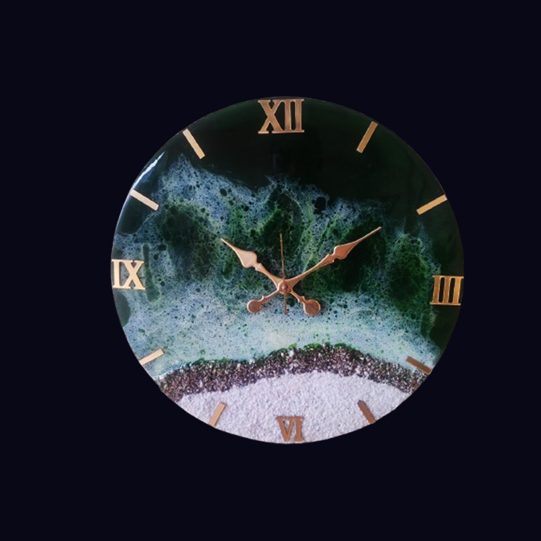 pure epoxy resin wall clock – crystal clear minimal pure epoxy resin wall clock – crystal clear minimal