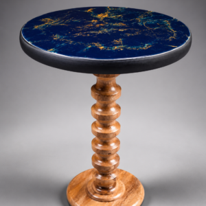 Home blue resin art coffee table | side & end table for modern interiors