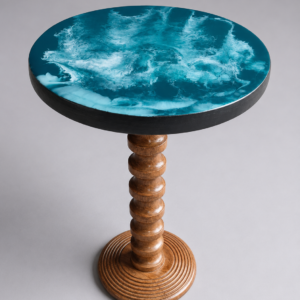 Home blue resin art coffee table | side & end table for modern interiors (copy)