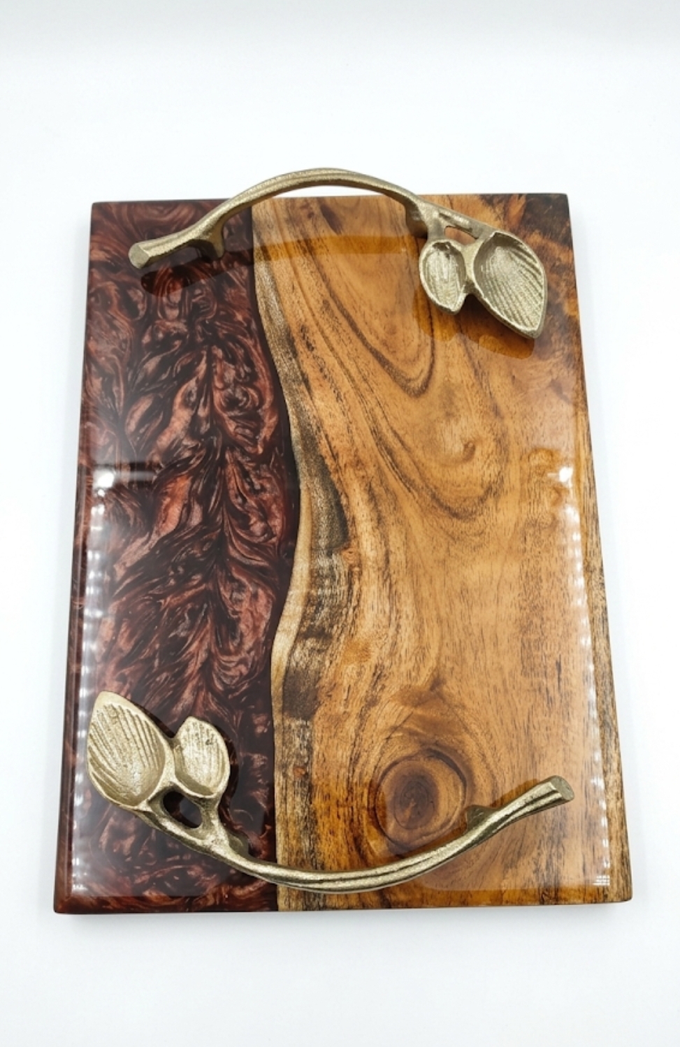 red resin wood & epoxy serving tray red resin wood & epoxy serving tray