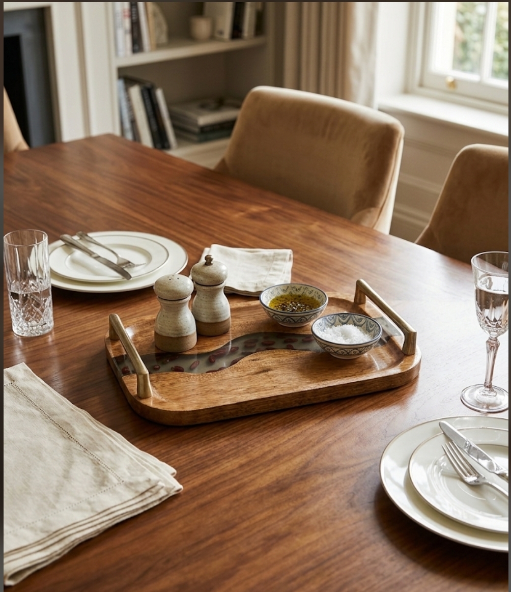 rajma river wood & epoxy serving tray rajma river wood & epoxy serving tray