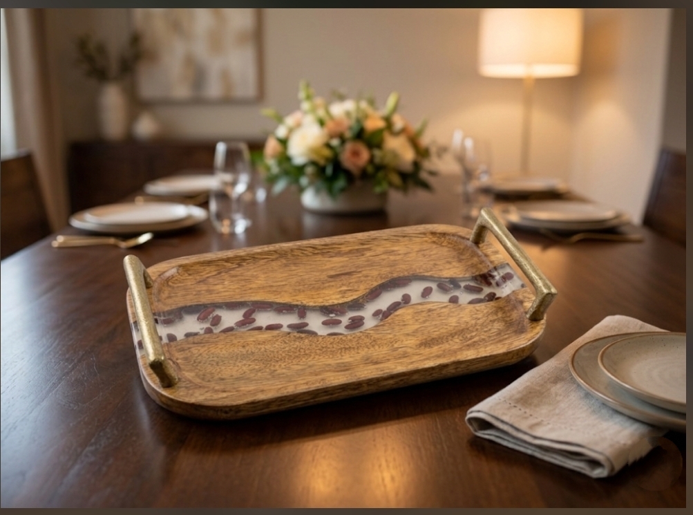 rajma river wood & epoxy serving tray rajma river wood & epoxy serving tray