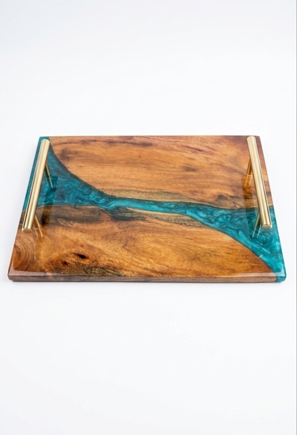 blue river epoxy resin & wood elegant design serving tray blue river epoxy resin & wood elegant design serving tray