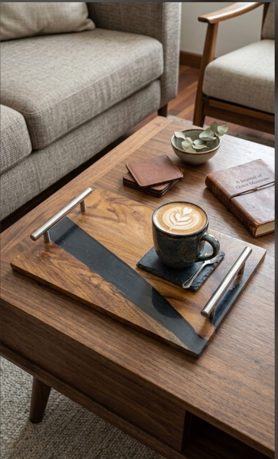 black resin wood & epoxy serving tray black resin wood & epoxy serving tray