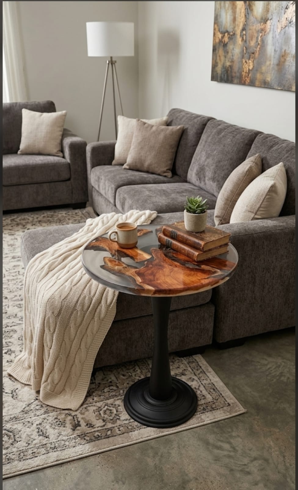 clear epoxy round table, coffee table, living room table clear epoxy round table, coffee table, living room table