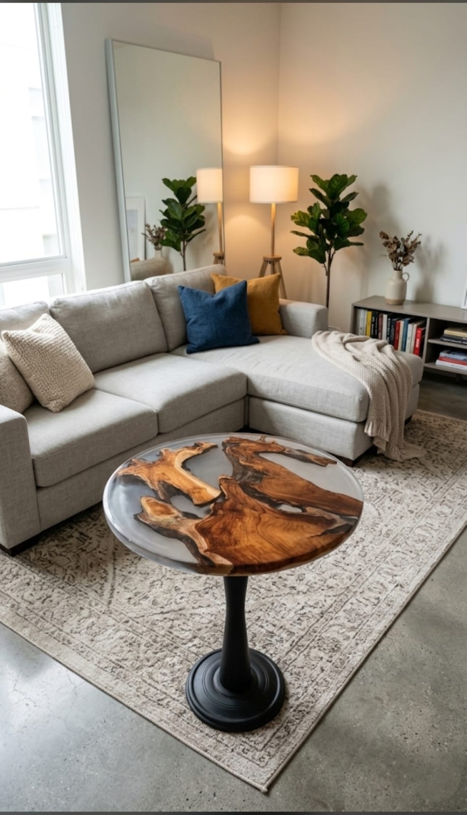 clear epoxy round table, coffee table, living room table clear epoxy round table, coffee table, living room table
