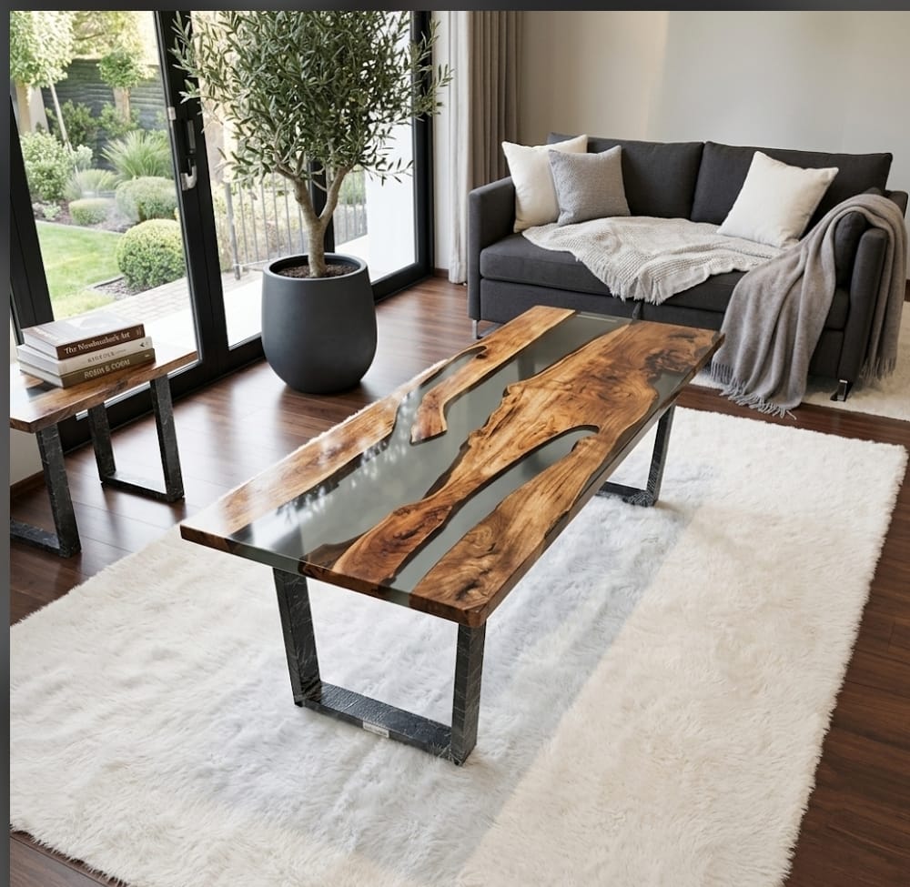 sapphire wooden translucent resin center coffee table sapphire wooden translucent resin center coffee table